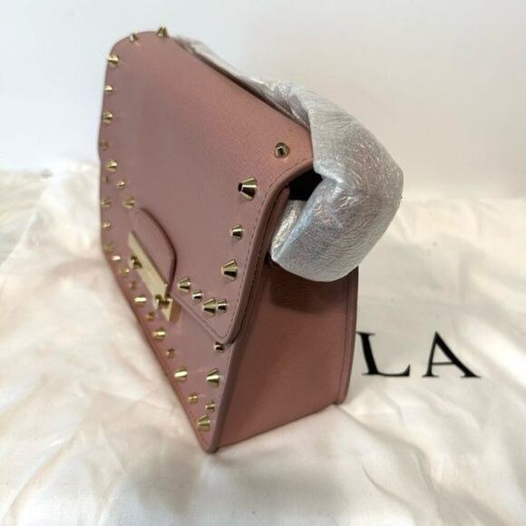 Furla Medium Julia Studded Dusty Pink Leather Bag New with tag - Picture 3 of 15